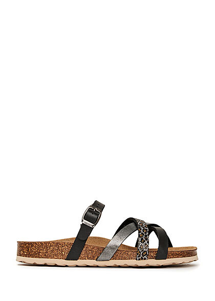 Enjoy Life Shoes Dames Sandaal met gesp en print zwart