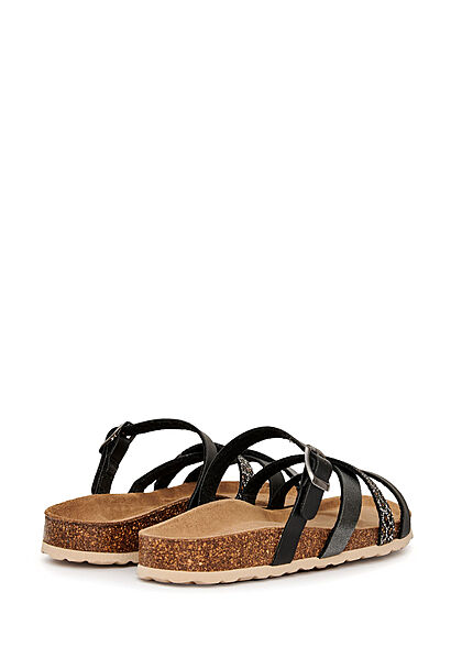 Enjoy Life Shoes Dames Sandaal met gesp en print zwart