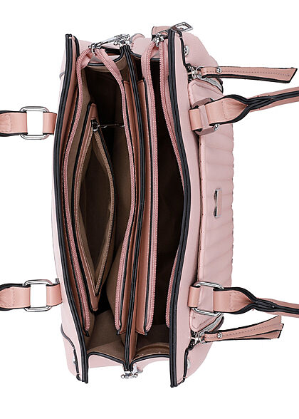 Styleboom Fashion Dames Tas van kunstleer met decoratieve rits roze