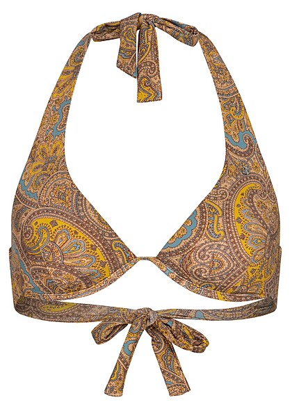 ONLY Dames Bikinitop met paisleyprint bruin - Art.-Nr.: 22040607