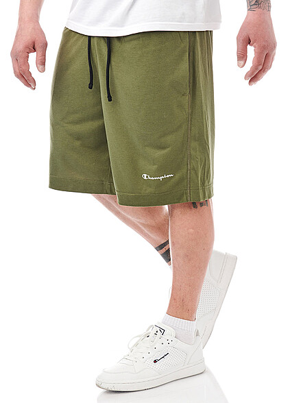 Champion Performance Herren leichte Athletic-Fit Shorts 2-Pockets oliv grün
