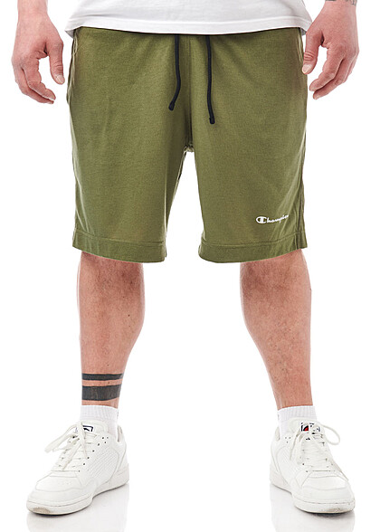 Champion Performance Herren leichte Athletic-Fit Shorts 2-Pockets oliv grün