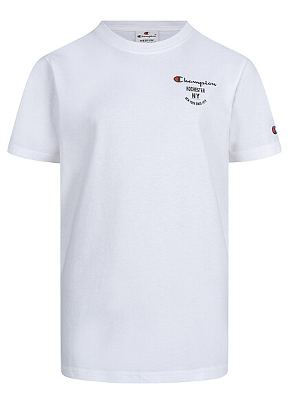Champion Kids Jongens T shirt met logo opdruk New York rug