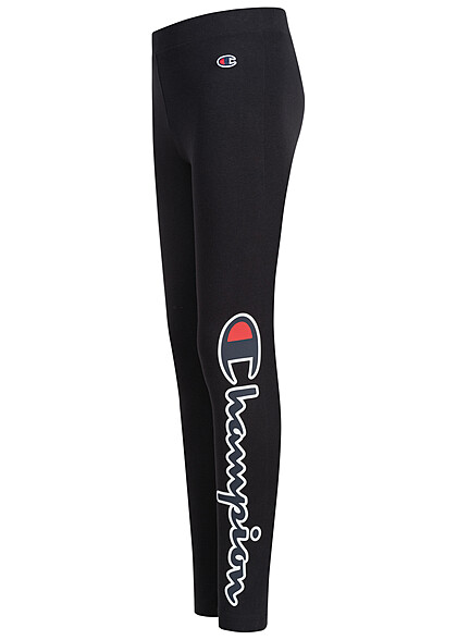 Champion Kids Mdchen Leggings mit Gummibund und Logo Print schwarz weiss - Art.-Nr.: 22040683