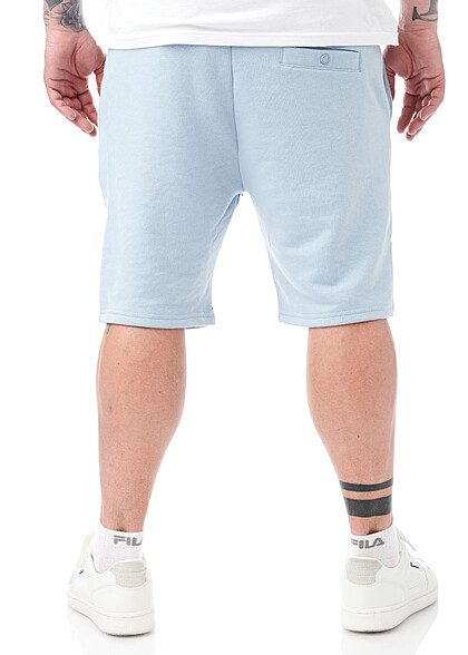 Indicode Heren Sweatshort met 3 zakken en trekkoordjes lichtblauw
