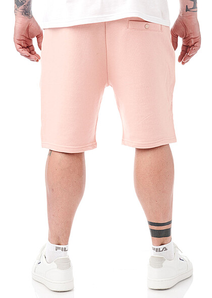 Indicode Heren Sweatshort met 3 zakken en trekkoordjes lichtoranje