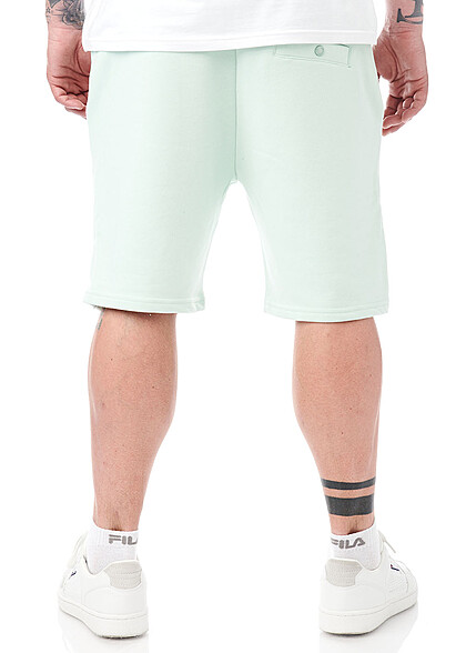 Indicode Heren Sweatshort met 3 zakken en trekkoordjes lichtgroen