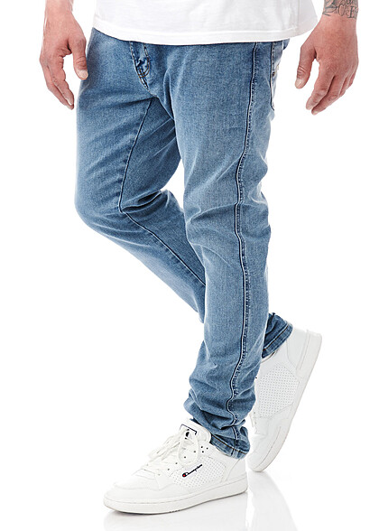 Indicode Heren Basic Jeans Broek met 5 Zakken medium blauw