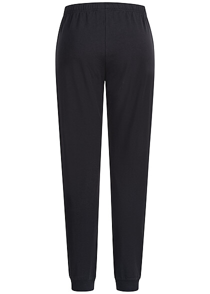 Champion Dames Sweatbroek met multicolor logo-opdruk en 2 zakken zwart