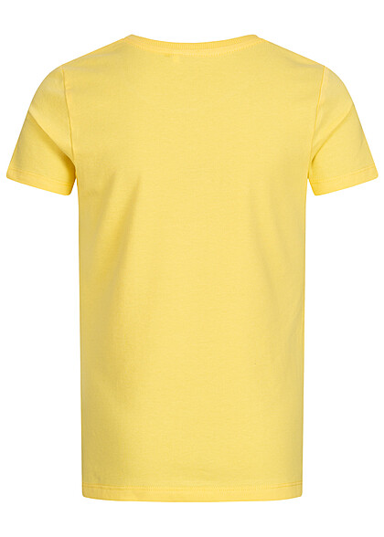 Name it Kids Jongens Set T-Shirt met opdruk en korte broek geel marineblauw