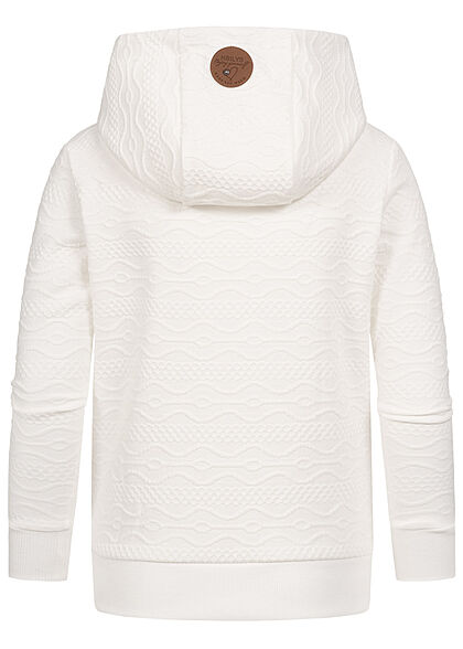 Hailys Kids Meisje Hoodie met 2 zakken en structuurstof wit