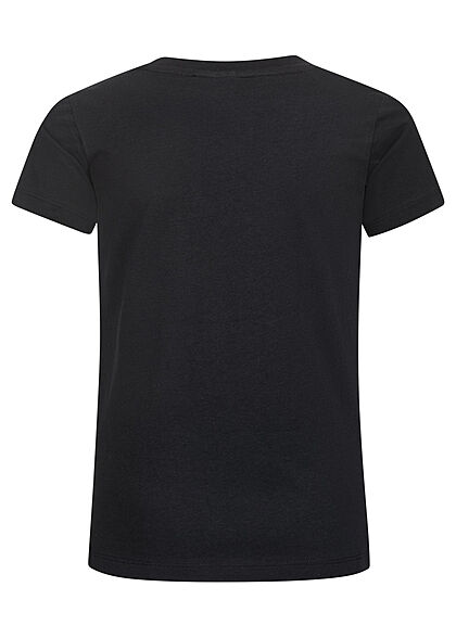 Champion Kids Meisje T-shirt met veelkleurige logo-opdruk zwart