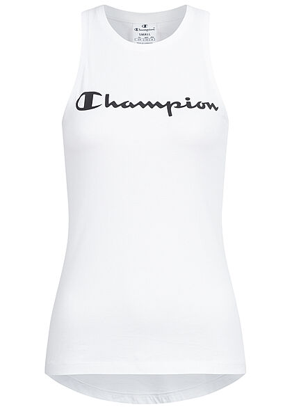 Champion Dames Tank Top met logo-opdruk wit zwart