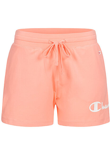 Champion Dames Korte broek met elastische tailleband en logoprint roze wit - Art.-Nr.: 22040834