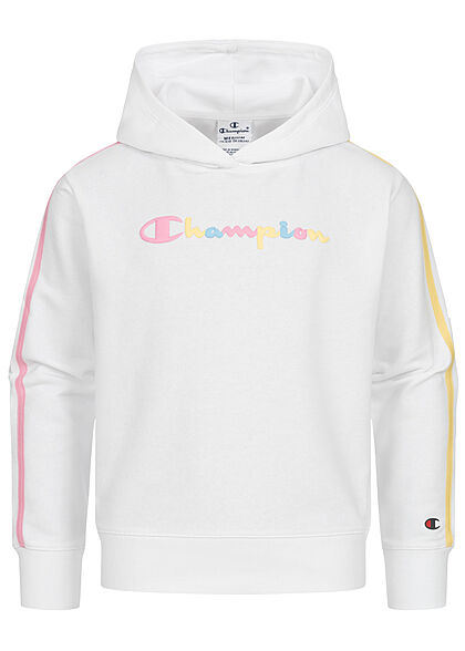 Champion Kids Meisje Hoodie met logoprint wit veelkleurig
