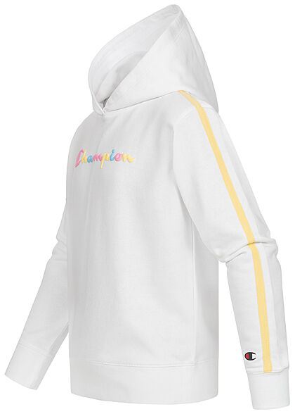 Champion Kids Meisje Hoodie met logoprint wit veelkleurig
