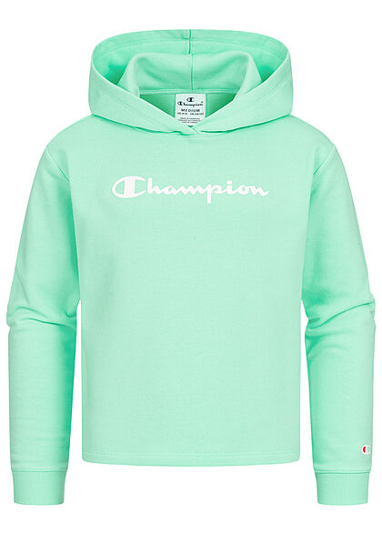 Champion Kids Meisje Hoodie met logo-opdruk groen wit - Art.-Nr.: 22040944