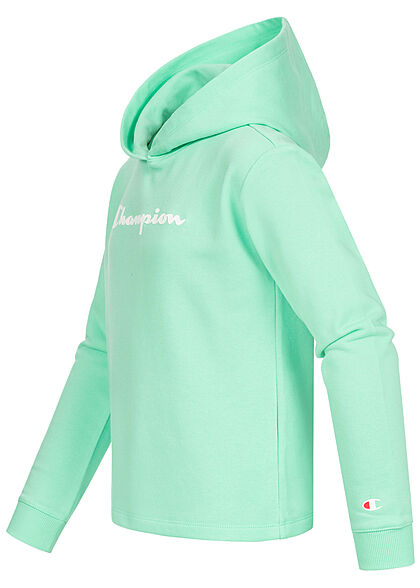 Champion Kids Meisje Hoodie met logo-opdruk groen wit