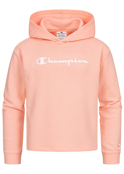 Champion Kids Meisje Hoodie met logo-opdruk roze wit