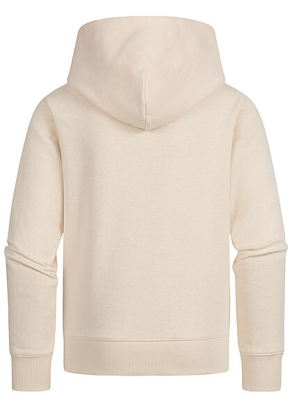 Champion Kids Meisje Hoodie met kangoeroezak en logoborduursel beige