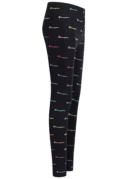 Champion Kids Meisje Legging met logo-opdruk zwart multicolor
