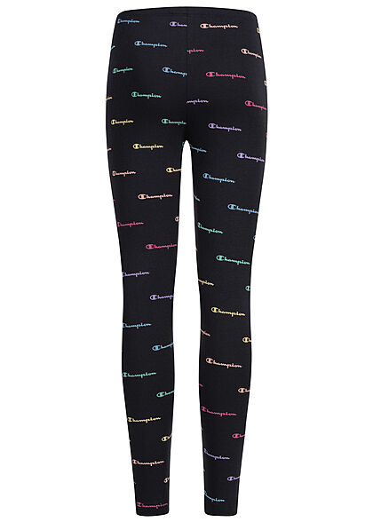 Champion Kids Meisje Legging met logo-opdruk zwart multicolor