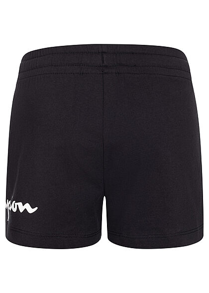 Champion Kids Meisje Basic korte broek met logo-opdruk zwart wit