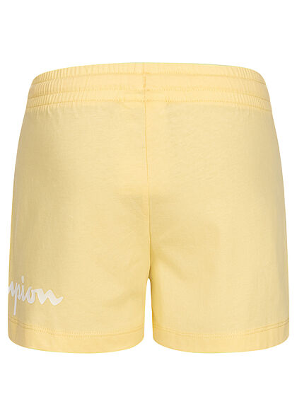 Champion Kids Meisje Basic korte broek met logo-opdruk geel wit