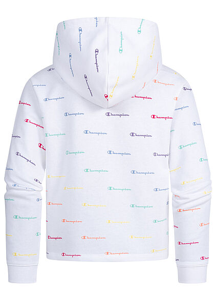 Champion Kids Meisje Hoodie met logo-opdruk wit