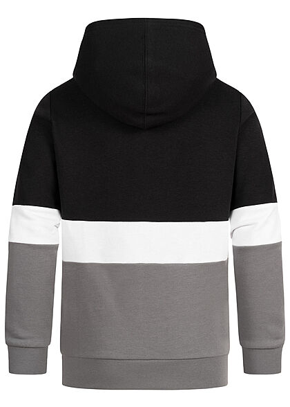 Champion Kids Jongens Hoodie met kangoeroezak zwart wit grijs