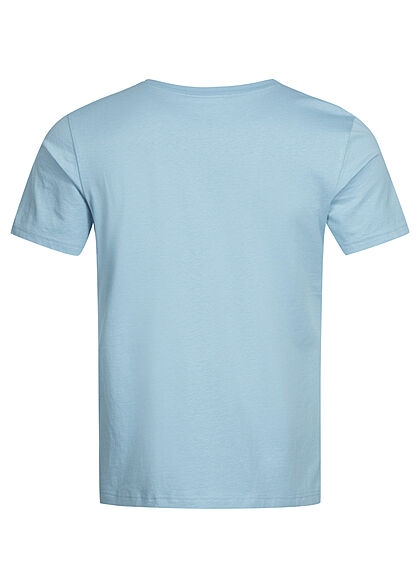 Champion Heren T-Shirt met logo-opdruk lichtblauw