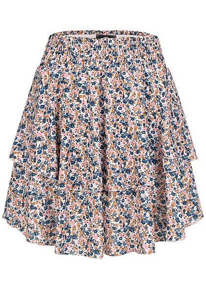 Styleboom Fashion Dames Minirok met bloemenprint wit