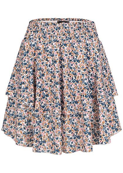 Styleboom Fashion Dames Minirok met bloemenprint wit