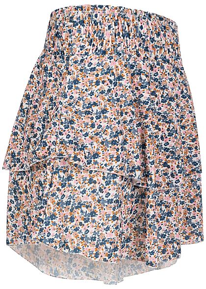 Styleboom Fashion Dames Minirok met bloemenprint wit