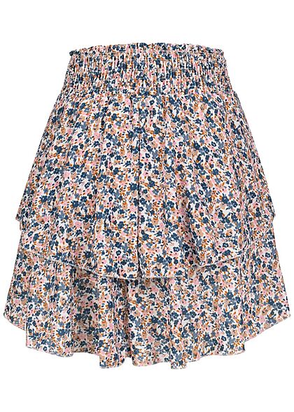 Styleboom Fashion Dames Minirok met bloemenprint wit