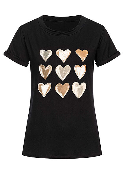 Cloud5ive Dames T-Shirt met opdruk zwart
