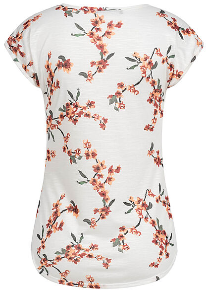Cloud5ive Dames T-shirt met bloemenprint wit