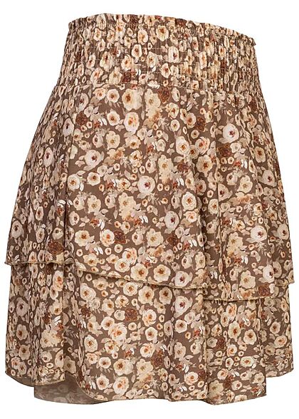 Styleboom Fashion Dames Minirok met bloemenprint zwart