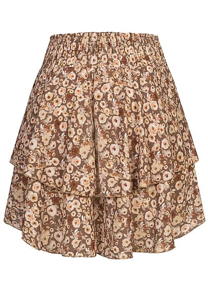 Styleboom Fashion Dames Minirok met bloemenprint zwart