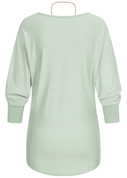 Cloud5ive Dames Shirt met vleermuismouwen incl. halsketting roze