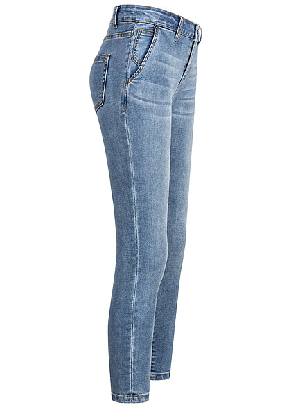 Cloud5ive Dames Denim broek met 5 zakken lichtblauw