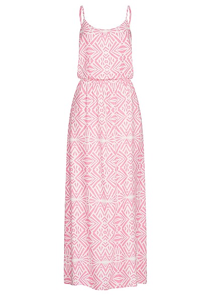 ONLY Dames Viscose Jurk met print en verstelbare bandjes roze - Art.-Nr.: 22050036