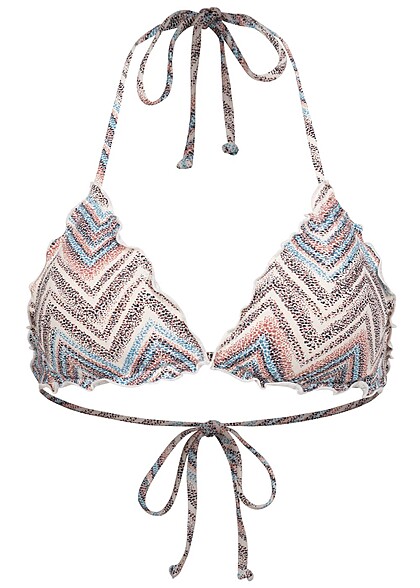ONLY Dames Bikinitop met zigzagpatroon multicolor - Art.-Nr.: 22050040