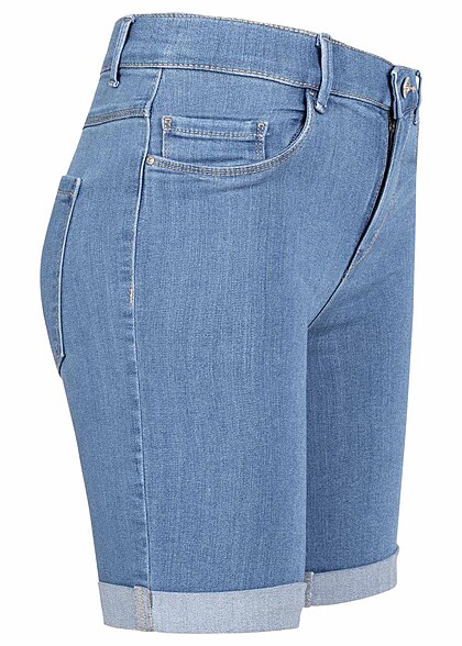 ONLY Dames NOOS Mid-Waist Shorts met 5 zakken lichtblauw denim