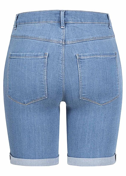 ONLY Dames NOOS Mid-Waist Shorts met 5 zakken lichtblauw denim