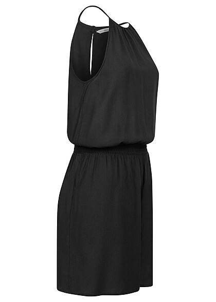 ONLY Dames Viscose Playsuit met elastische tailleband en knopen zwart