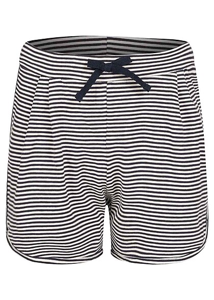 Name it Kids Meisje Korte broek met trekkoordjes en strepen donkerblauw wit - Art.-Nr.: 22050114