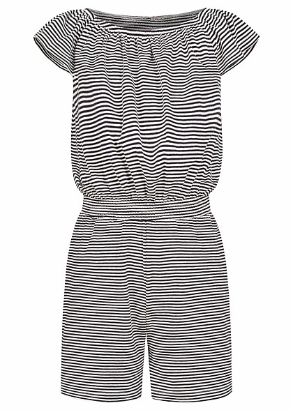 Name it Kids Meisje Playsuit met strepen marineblauw wit