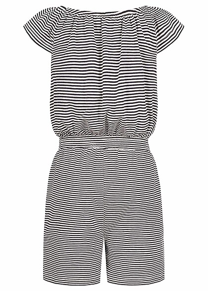 Name it Kids Meisje Playsuit met strepen marineblauw wit