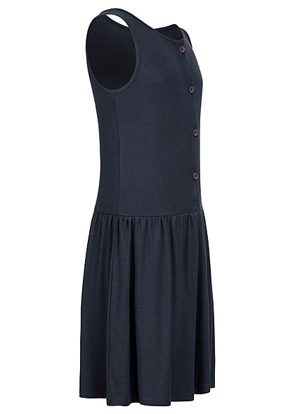 Name it Kids Meisje Viscose Jurk met knopen marineblauw